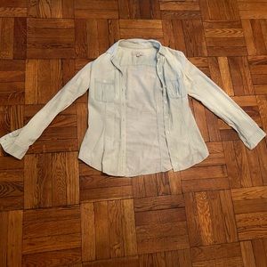 LOFT Blue button down shirt